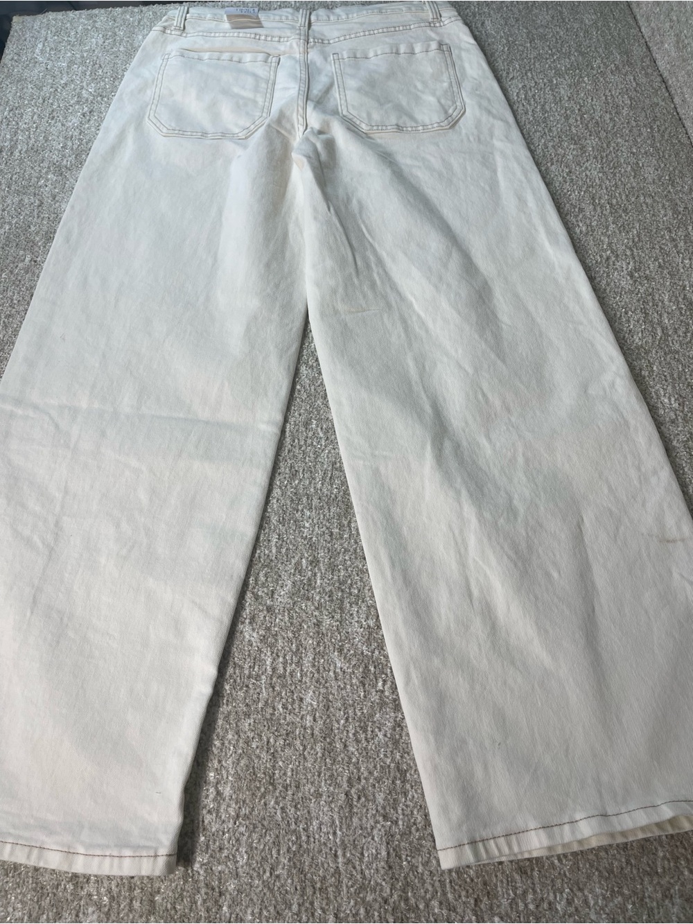Women’s Time and Tru High Rise Relaxed Utility Trouser Ivory Size 12. NWT. #0351 - Picture 7 of 9